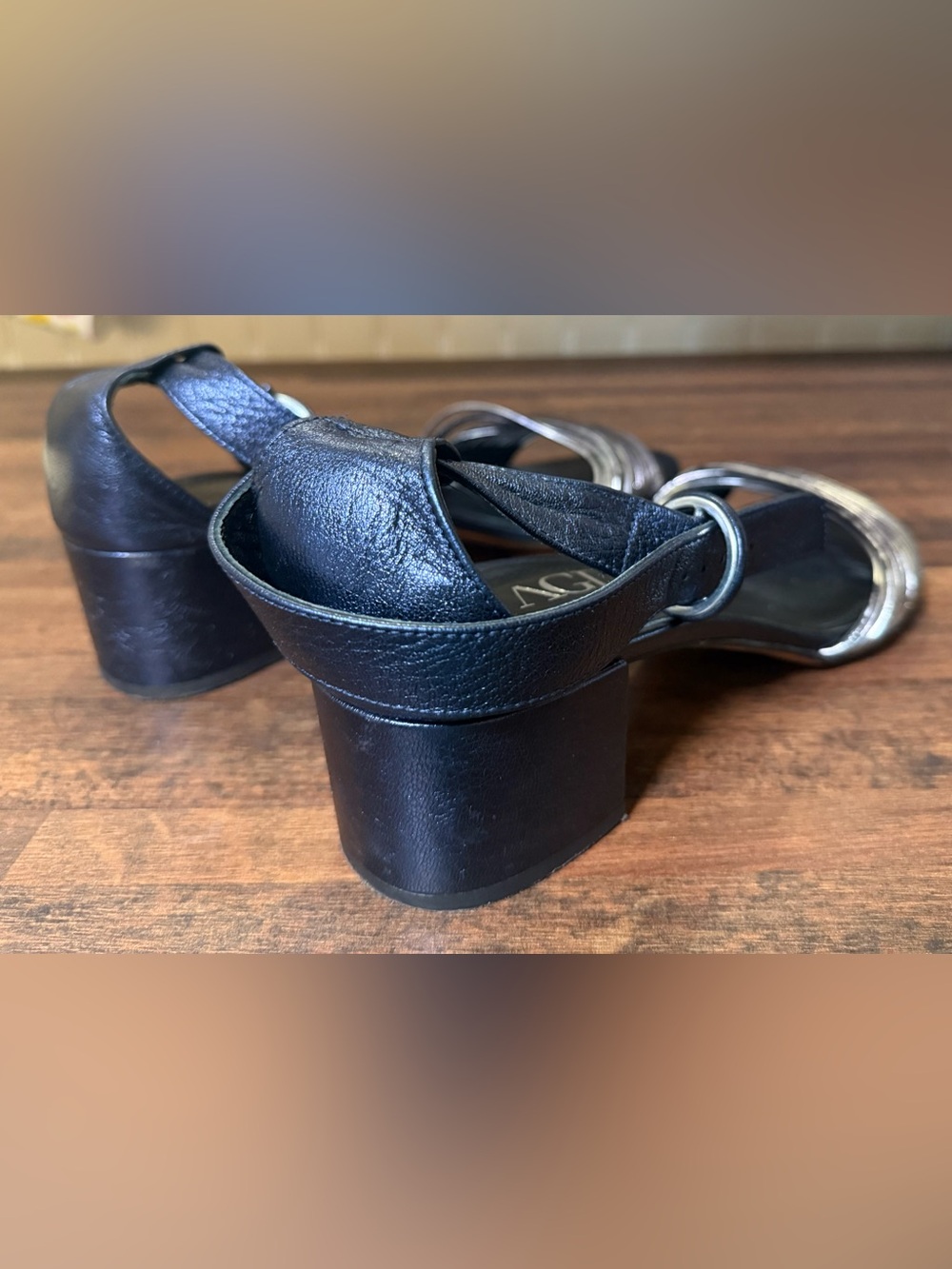 AGL Ankle Strap Sandal In Navy Coast Cushioned Insole Suede Size 41 / 10 READ - Picture 7 of 12